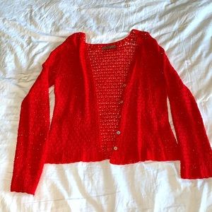 I.E. PETITE 🍒 Red Cardigan Sweater (MP)
